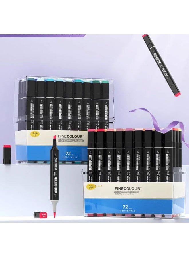 Finecolour Alcohol Based Dual Tip Marker Set, 48 Colors, Transparent Case, Art Sketching - Image 3