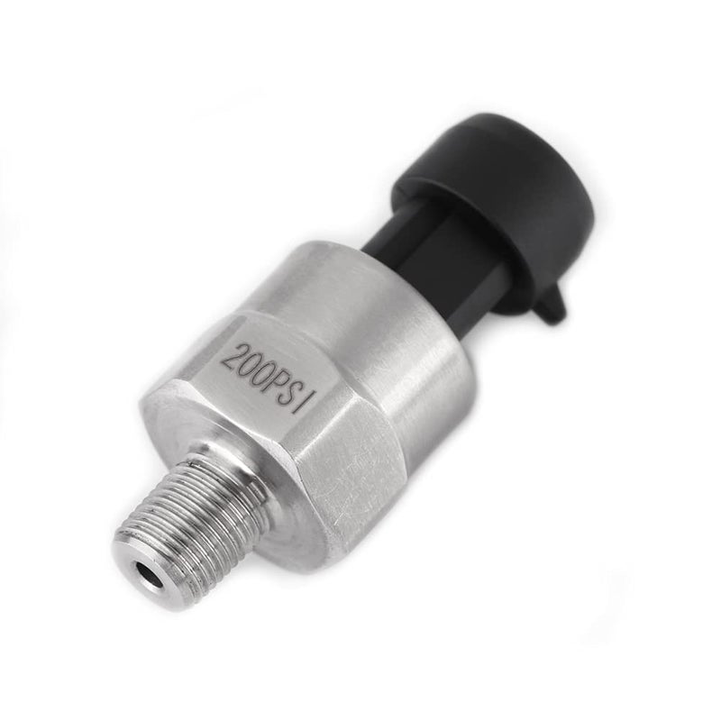محول ضغط، مستشعر ضغط من الفولاذ المقاوم للصدأ بخيط 1/8NPT، جهد كهربائي مستمر (DC) 5V، محول لإرسال البيانات، مستشعر لقياس الضغط، مناسب لاستخدامات الزيت والوقود والهواء والماء (حد أقصى ضغط: 200 PSI) - Image 2