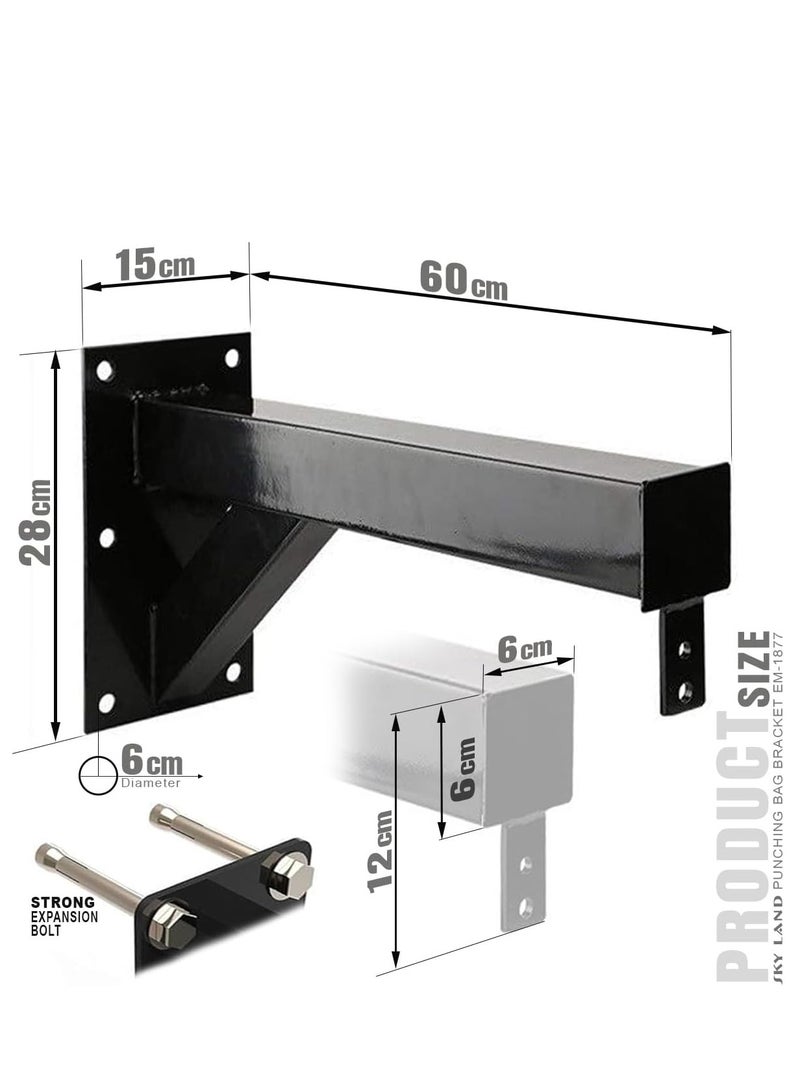 سكاي لاند حامل الحائط الثقيل لكيس اللكم EM-1877 | علاقة ملاكمة جدارية للأكياس الثقيلة | دعم فولاذي قوي | مثالي للتدريب على الكيك بوكسينغ، وفنون القتال المختلطة (MMA) وصالة الألعاب الرياضية المنزلية - Image 3