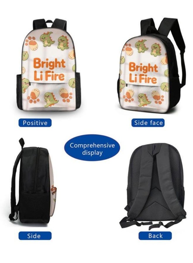 Bright Li Fire Three-piece set of cartoon bags, easily cope with various occasions (students, children, friends' outings, mountain climbing, schooling, etc.) | Backpack + hand-held + stationery bag | School season/holiday gifts - 4 - Image 5