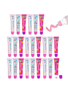 Expressions 24pc Flavored Lip Gloss for Kids and Teens - Unicorn Themed Lip Gloss in Assorted Fruity Flavors, Unicorn Gifts for Girls, Teen Girls Party Favors, Non Toxic Makeup  - Image 1
