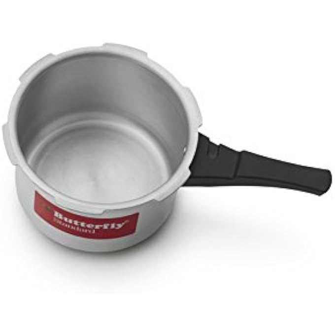 باترفلاي طنجرة ضغط قياسية من الألومنيوم سعة 5 لترات باللون الفضي - Image 2