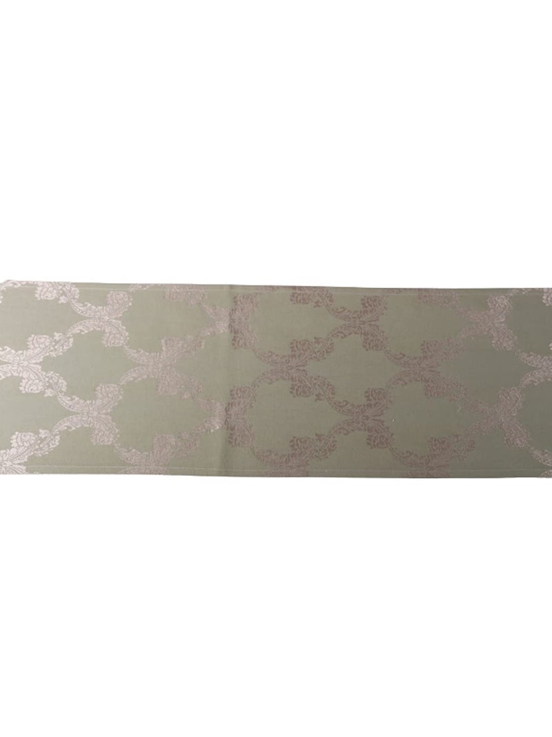 Home - The Best is for You Cotton Table Runner with Woven Damask Design (Green, 13X60 Inch) - Pack of 1 - Image 4