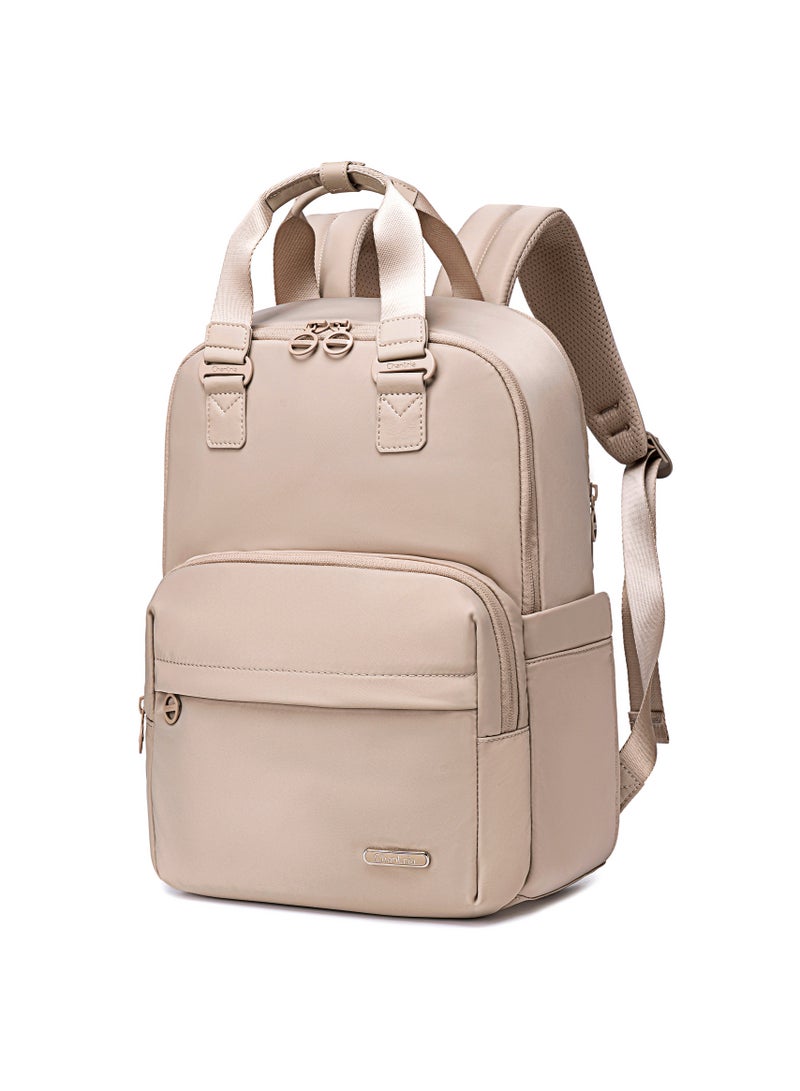 Chantria Premium Nylon Laptop Daypack for Women Water Resistant Durable Multifunctional Anti-Theft Backpack for Casual/Office/School/College, CB00778-Khaki - Image 1
