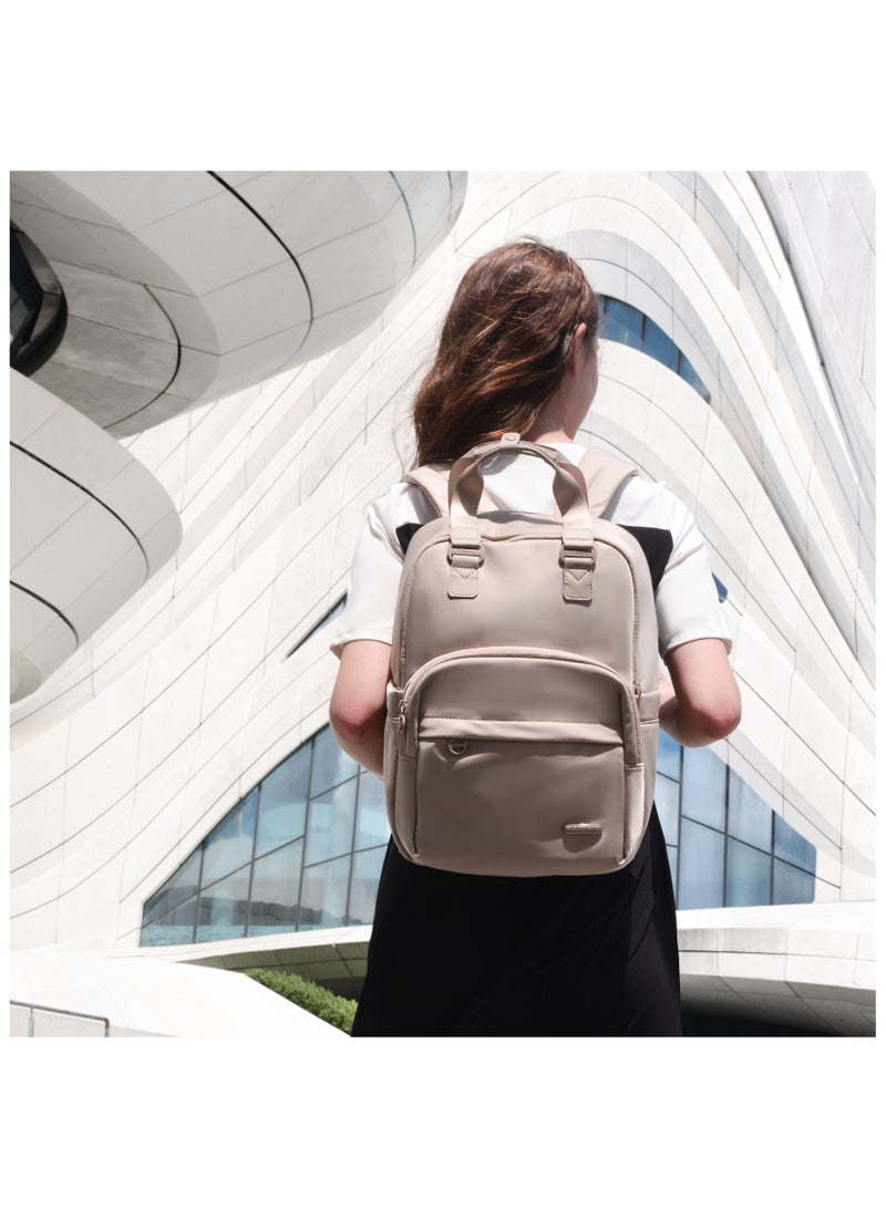 Chantria Premium Nylon Laptop Daypack for Women Water Resistant Durable Multifunctional Anti-Theft Backpack for Casual/Office/School/College, CB00778-Khaki - Image 4