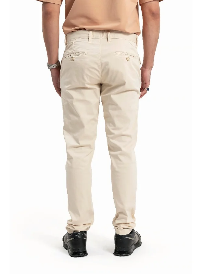 Wecre8 Men's Beige Classic Trousers