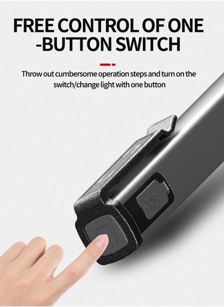 ZONIX Ultra-Portable Magnetic Flashlight - 6 Light Modes (Spotlight/COB/SOS), 500-Lumen, USB-C Fast Charge, IPX4 for Mechanics/Emergency/Camping (Silver)  - Image 2