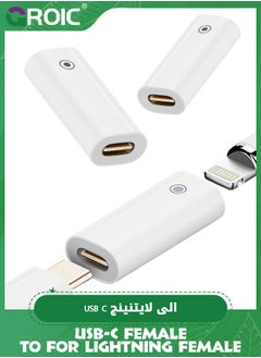 GROIC 2 Pack USB C to Pencil 1st Gen Adapter, USB-C Female to for Lightning Female Adapters for Apple Pen 1 Generation Type C iPencil Charging Adapter for iPad 10 2022 Bluetooth Pairing Charger Converter  - Image 1