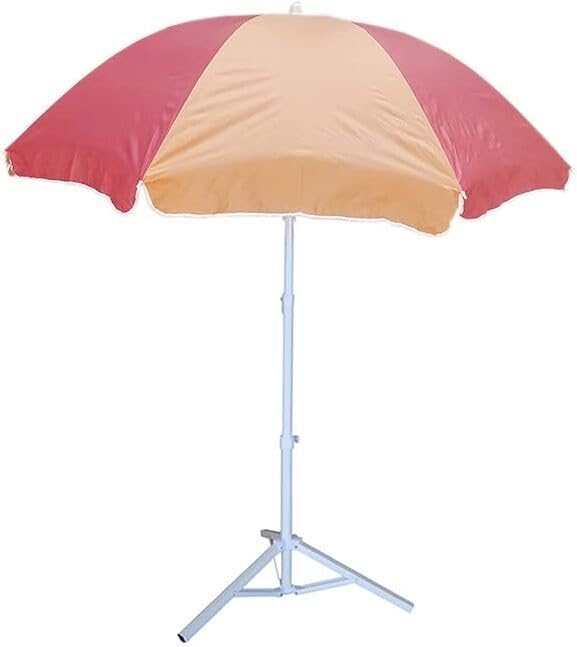 RAINPOPSON RAINPOPSON Outdoor Garden Umbrella With Stand Big Size Patio Garden Umbrella Red Yellow 7Ft  - Image 1