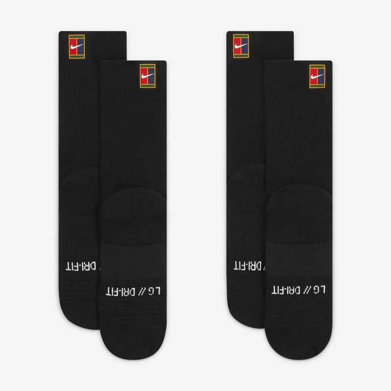 Nike Court Multiplier Cushioned Tennis Crew Socks (2 Pack)