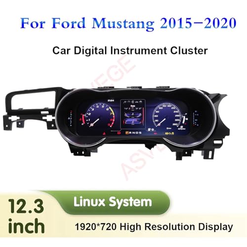 ASVEGE 12.3 inch Digital Dash Cluster for Ford Mustang 2015-2023 LCD Digital Gauge Dashboard Panel Virtual Instrument Cluster Cockpit LCD Speedometer - Image 4