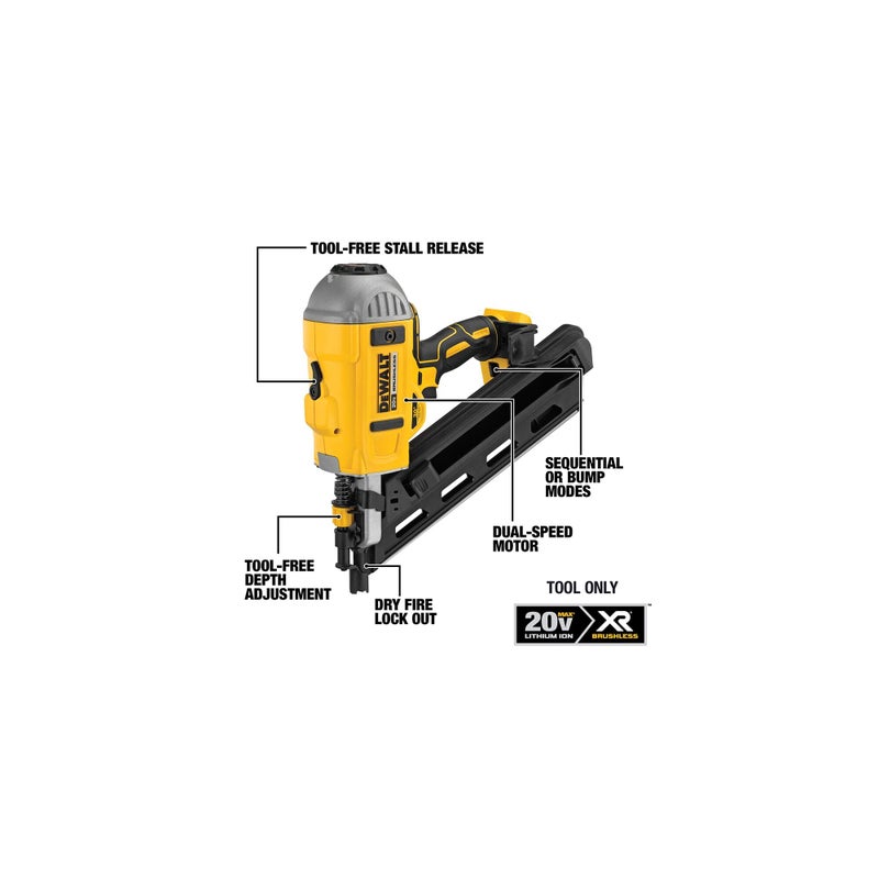 DEWALT 20V MAX XR Framing Nailer, Dual Speed, Bare Tool Only (DCN692B) - Image 2