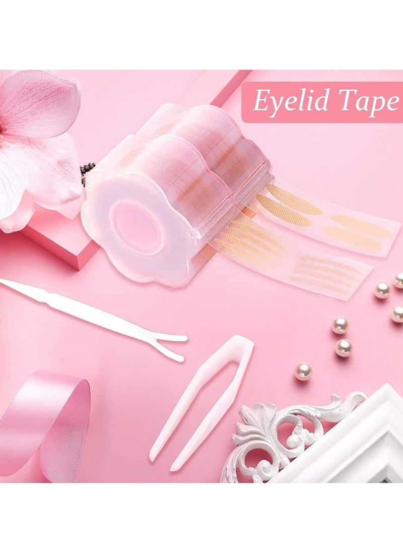 Invisible Double Eyelid Lift Strips Self Adhesive Eye Tapes for Hooded and Uneven Eyelids 1200 Pcs with Fork Rods and Tweezers for Instant Eye Enhancement - Image 5