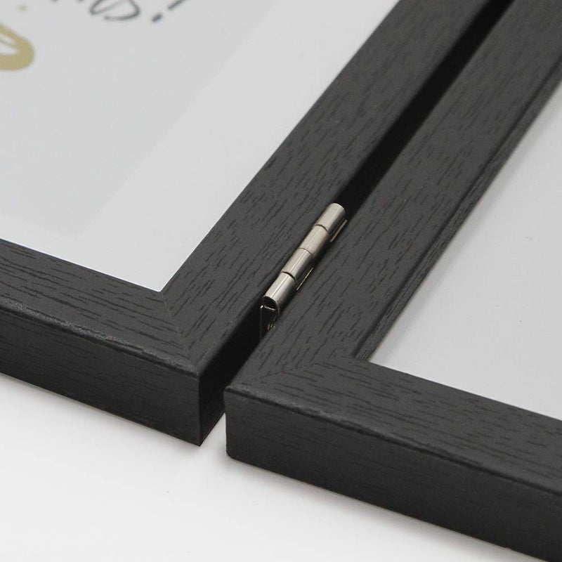 Afuly 5x7 Picture Frame Black 4x6 3 Picture Frames Collage Hinged Folding Triple Photo Frames Home Decor for Wall Desktop Wedding Birthday Gifts for Women Mom Grandma Family Friends  2 * 4x6+1 * 5x7 - Image 4