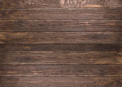 Cenven Wood Vinyl Backdrop Rustic Brown Wooden Board Wall Portrait Photography Background 8x6FT,8x6FT(Width 240cm x Height 180cm) - Image 3