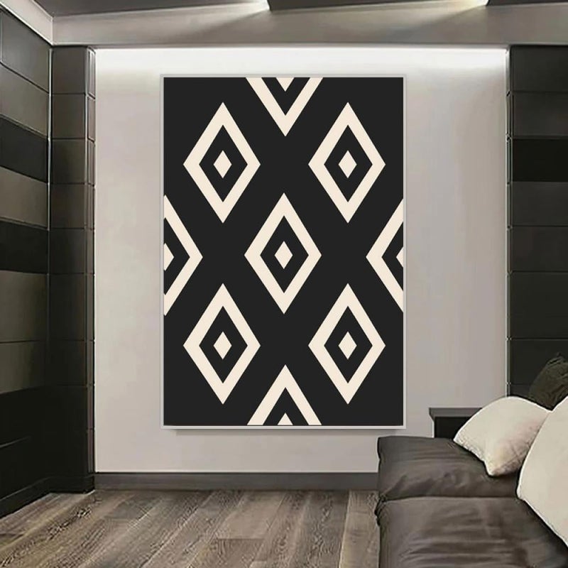 Marktna One abstract canvas print with a hollow frame, measuring (40×60) - Image 3