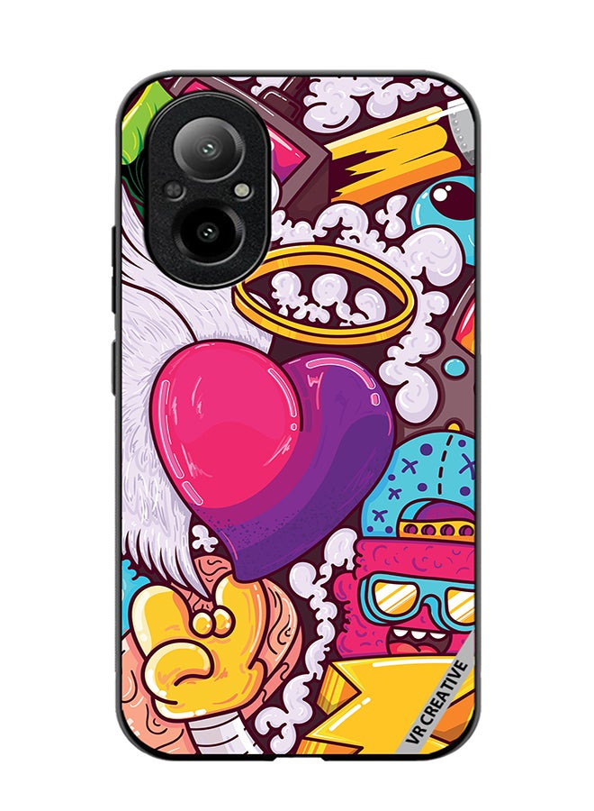 VR CREATIVE Protective Case Cover For Realme C67 4G Graphitti Design Multicolour - Image 1