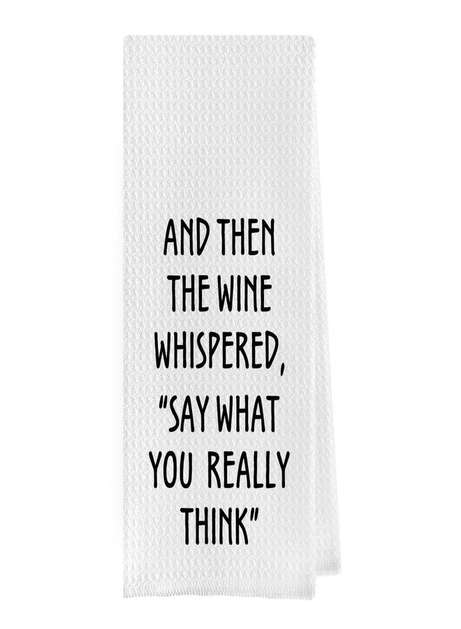 Geqtt Wine Lovers Dish Towel - Funny Wine Gifts Decorative Waffle Weave Kitchen Towels, Tea Towel, Hand Towel, Housewarming Gift (16×24 Inches) - Image 1