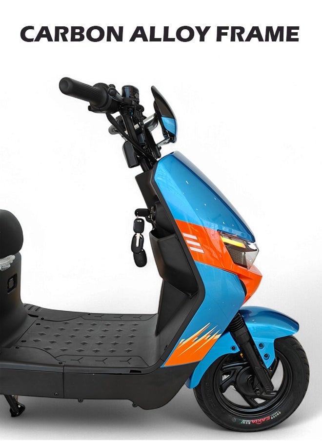 Wind Horse - Electric Scooter with 1500W Motor, 60V 20Ah Battery, 60km/h Max Speed, 50km Range, Carbon Alloy Frame, Remote Lock, Under-Seat Storage, 14-Inch Tires, Disc Brakes, 3-Speed Modes - Image 1