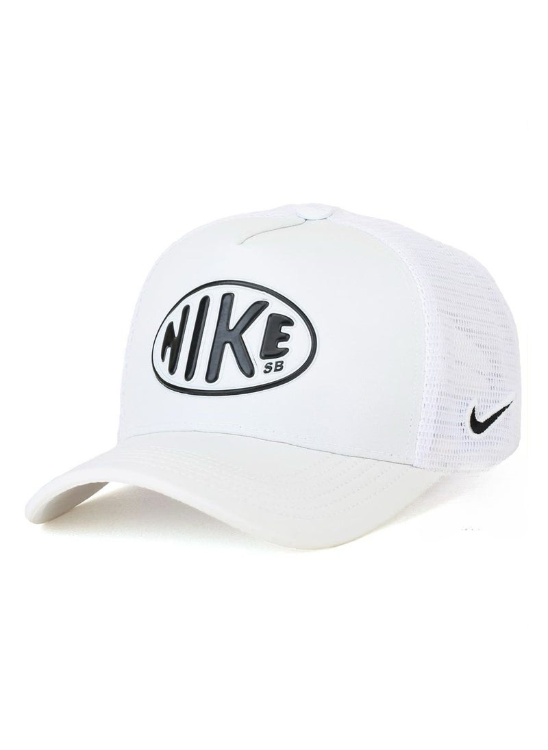 NIKE ORIGINAL Nike SB Oval Logo Trucker Cap - White  - Image 1