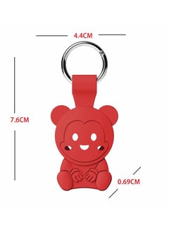 NIBEMINENT Silicone Protective Case Cover For Apple Airtags Red  - Image 2