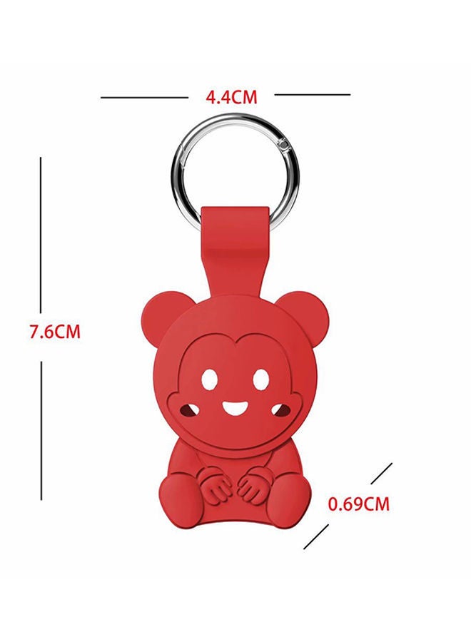 NIBEMINENT Silicone Protective Case Cover For Apple Airtags Red  - Image 2