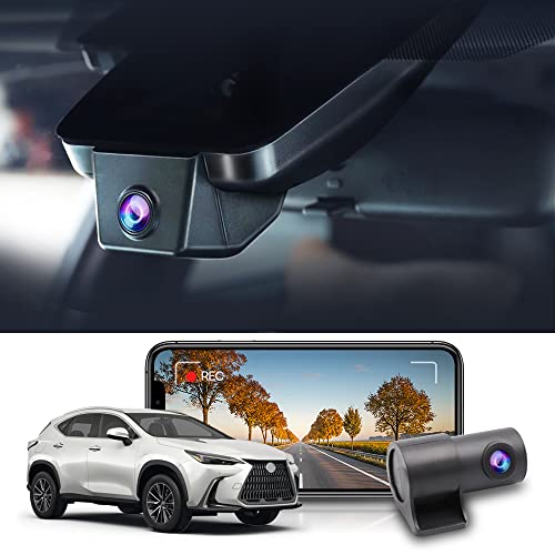FITCAMX كاميرا داش فيت كامكس أمامية 4K + خلفية 1080P لسيارات لكزس RX350 RX350h RX500h الفاخرة الرياضية (2023 2024 2025) ، تصميم متكامل مثل OEM ، فيديو مزدوج عالي الدقة ، واي فاي وتطبيق ، تسجيل متكرر ، حساس G ، بطاقة 128GB - Image 1