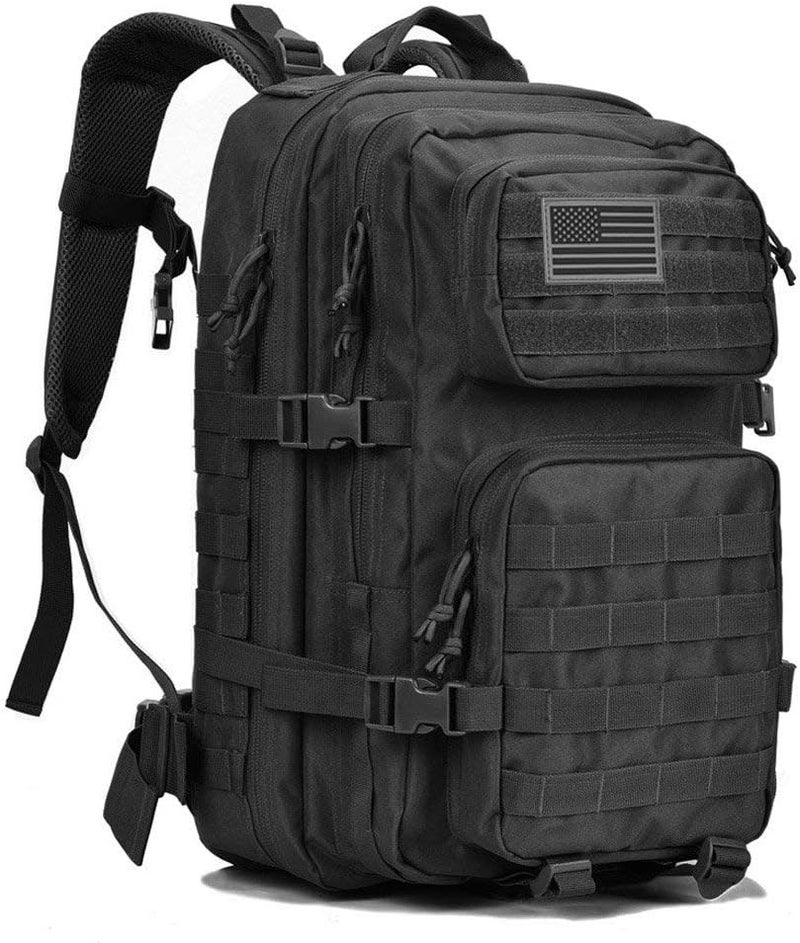 REEBOW GEAR Military Tactical Backpack 40L Assault Pack Army Molle Bug Out Bag Backpacks Black Brown - Image 1