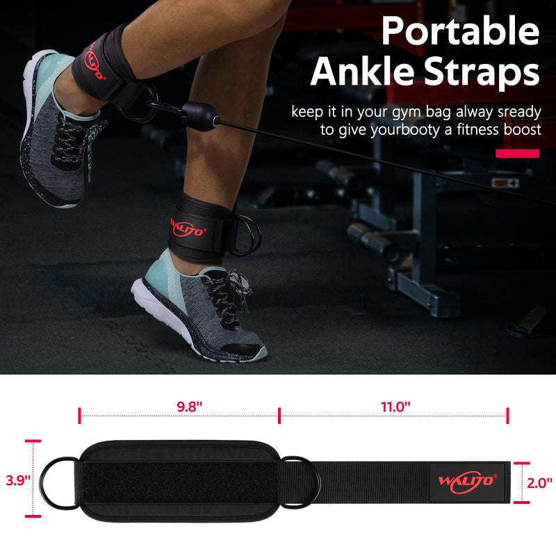 WALITO Ankle Straps for Cable Machines Women - Glute Ankle Cuff Kickback Strap, Gym Cable Machine Accessories for Glute Leg Extensions, Hip Abductors & Lower Body Exercises Equipment - Image 3