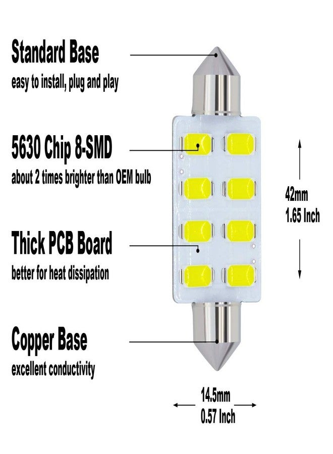 Yoper LED Kit Compatible for Chevy Silverado 1999-2013 Ford F150 1997-2014 Bulb Interior Lights Package Replacement 12 Pieces Pure White - Image 4