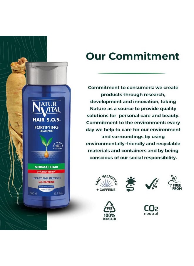 NaturVital - Unisex Natural Aloe Vera & Ginseng Organic Hair Sos Revitalizing Shampoo For Normal Hair Prevents Hair Breakage Crueltyfree & Parabenfree - Image 1