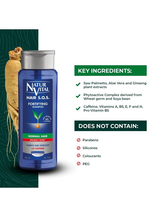 NaturVital - Unisex Natural Aloe Vera & Ginseng Organic Hair Sos Revitalizing Shampoo For Normal Hair Prevents Hair Breakage Crueltyfree & Parabenfree - Image 1