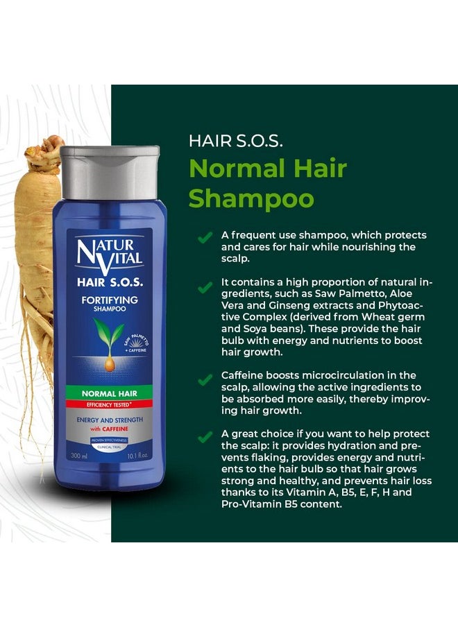 NaturVital - Unisex Natural Aloe Vera & Ginseng Organic Hair Sos Revitalizing Shampoo For Normal Hair Prevents Hair Breakage Crueltyfree & Parabenfree - Image 1