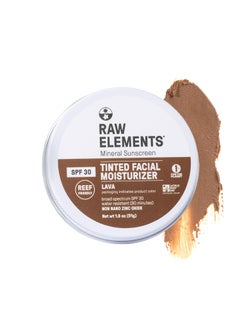 raw elements Raw Element Ultra-Moisturizing Tinted Face Cream, Non Toxic Mineral Face Sunscreen, Daily Tinted Moisturizer, Non-Nano Zinc Oxide, Reef Friendly, All Ages, SPF 30, 1.8 oz, Lava, Pack of 1 