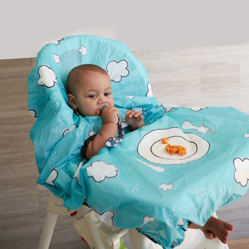 grabease Allover Waterproof Bib for Self-Feeding Infants and Toddlers, Machine Washable, Ages 6-24 Months, Teal - Baby Bibs - Image 5