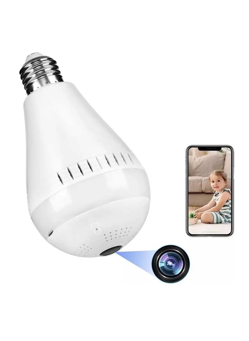 Generic - DDLC Wi-Fi Camera CCTV – 1080p Wireless PTZ Bulb Shape V380 Pro | 360° Indoor Smart Home Security Camera with Motion Sensor, LED Lights, and Continuous Recording - Image 1