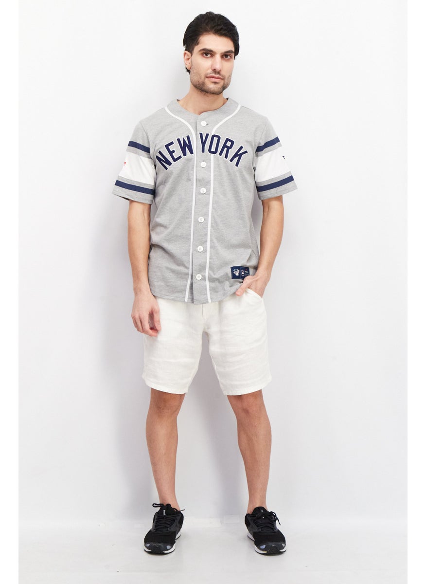 Fanatics Men Sportswear Fit Embroidered Outdoor Jersey, Grey  - Image 3