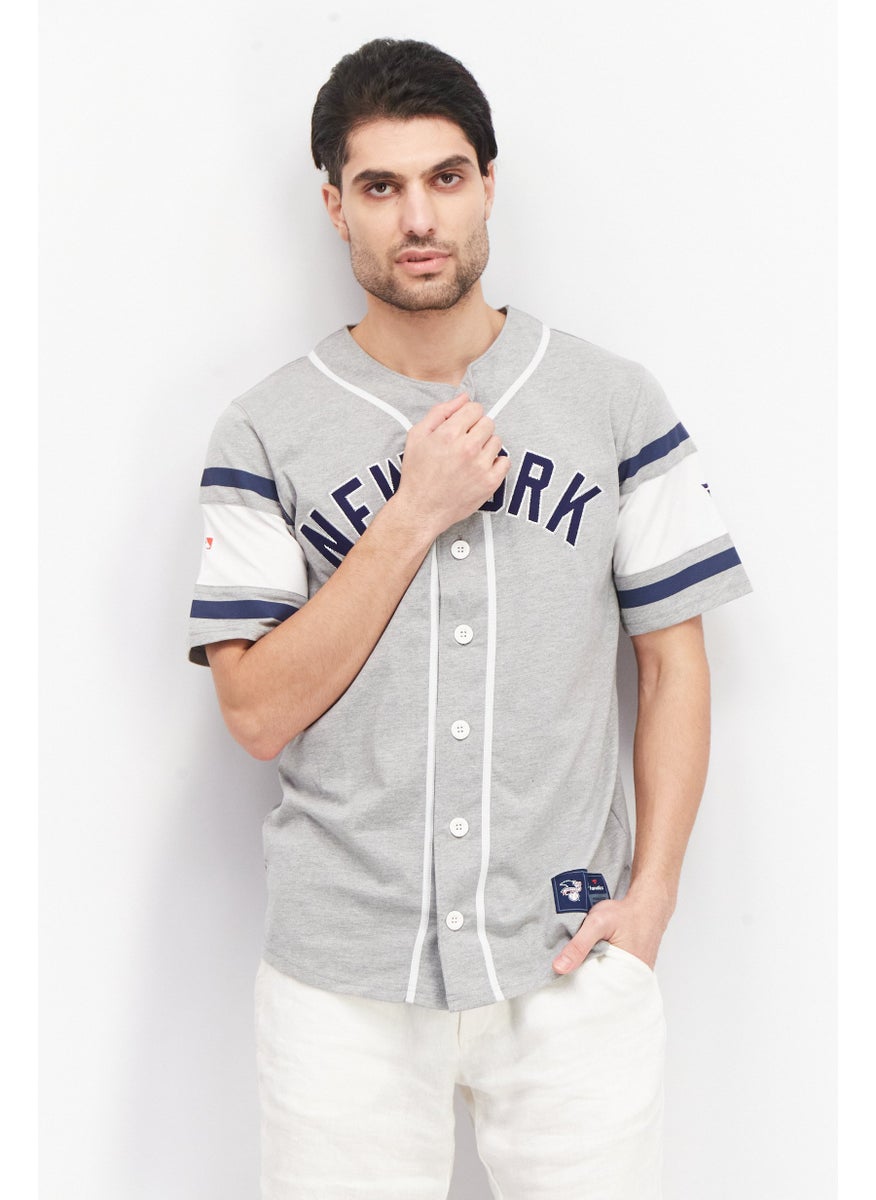 Fanatics Men Sportswear Fit Embroidered Outdoor Jersey, Grey  - Image 1