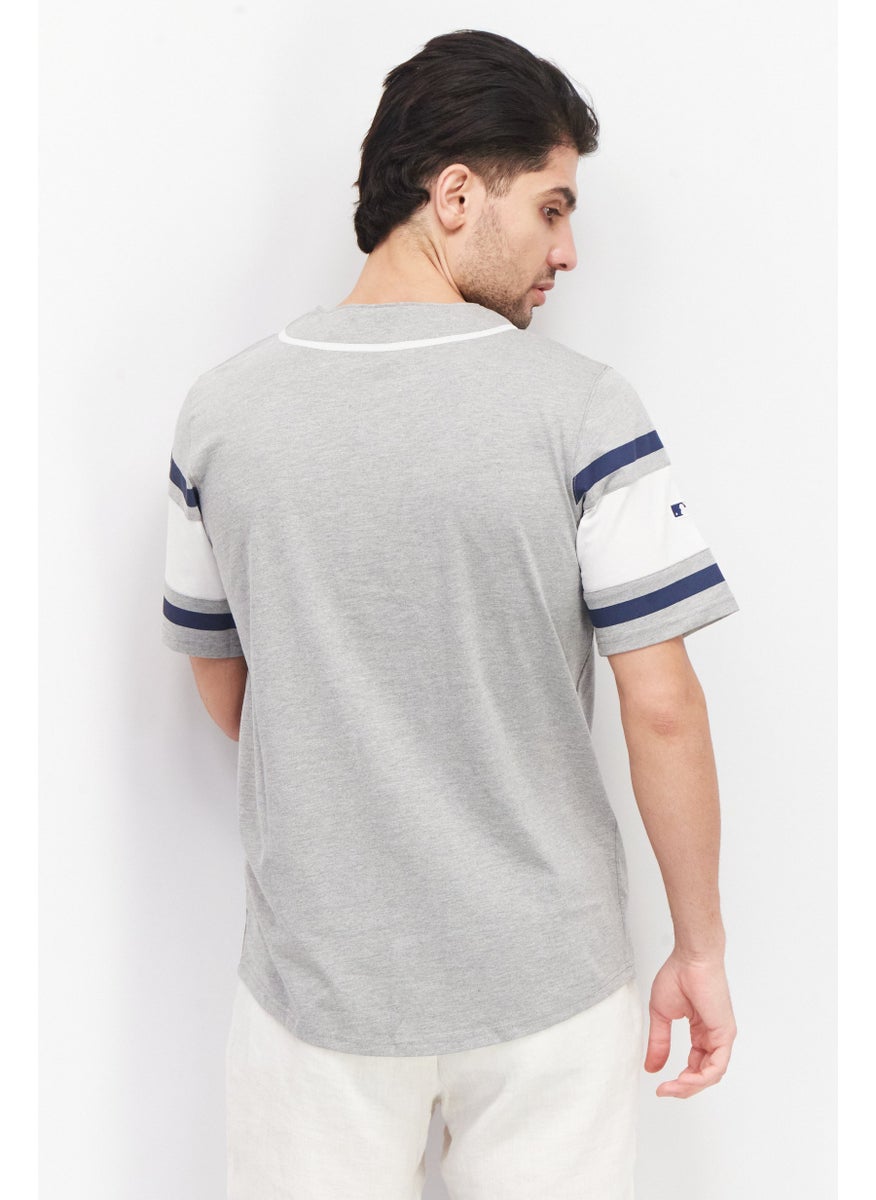 Fanatics Men Sportswear Fit Embroidered Outdoor Jersey, Grey  - Image 4