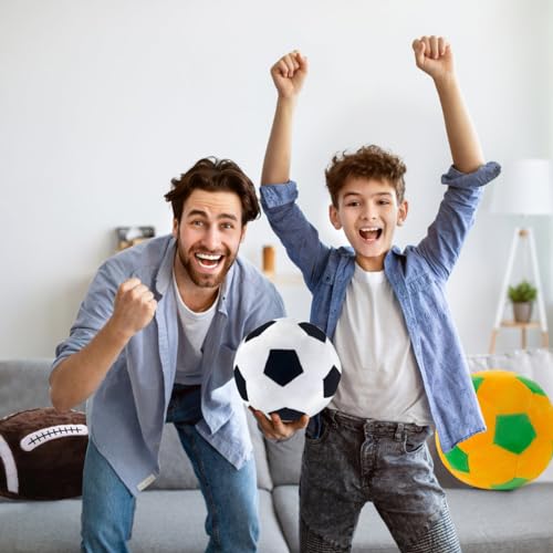 OPHRBU Soccer Ball Sports Pillow Fluffy Soft Throw Pillow Toy 9 Orbicular Durable Sport Soccer Ball Plush ToysPlush Pillow Toys Gift for Kids Boy Girls Children Room Decoration - Image 5