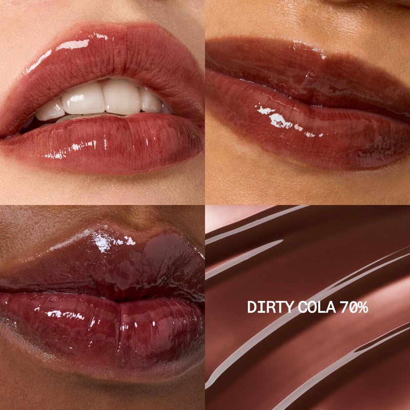 fwee 3D Voluming Gloss 70% (Rich) | High Shine, Non-Sticky Lip Gloss for Makeup | Long-Lasting, Moisturizing Gel Formula â€“ Dirty Cola 70% | 30% & 70% Pigment Options | 5.3g - Image 2