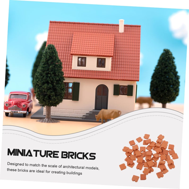 100Pcs Miniature DIY Bricks 1X1X0.4CM Realistic Simulation Mini Blocks For Table Architecture - Image 4