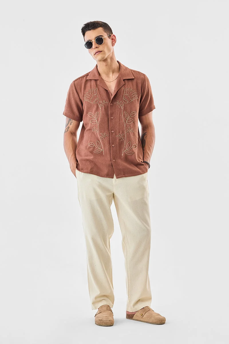 سنيتش Box Fit Embroidered Shirt