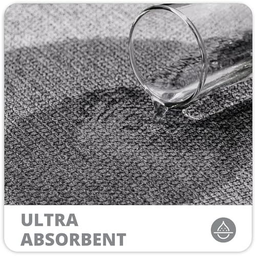 Bosap Bath Mat,Ultra Thin Bathroom Rugs,Rubber Bath Mats for Bathroom,No Slip Bath Rugs,Quick Dry,Machine Washable,Low Pile,Absorbent,Shower Outside,Sink,Home Decor Accessories.Grey,1'5"x2'3"(17x27Inch) - Image 3