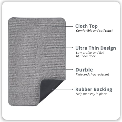 Bosap Bath Mat,Ultra Thin Bathroom Rugs,Rubber Bath Mats for Bathroom,No Slip Bath Rugs,Quick Dry,Machine Washable,Low Pile,Absorbent,Shower Outside,Sink,Home Decor Accessories.Grey,1'5"x2'3"(17x27Inch) - Image 2