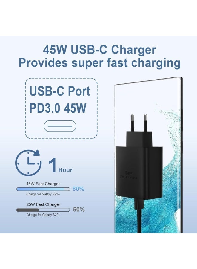 شاحن سريع 45 واط USB-C مع كابل 1.8 متر لجميع هواتف سامسونج وآيفون وأجهزة USB-C - Image 5