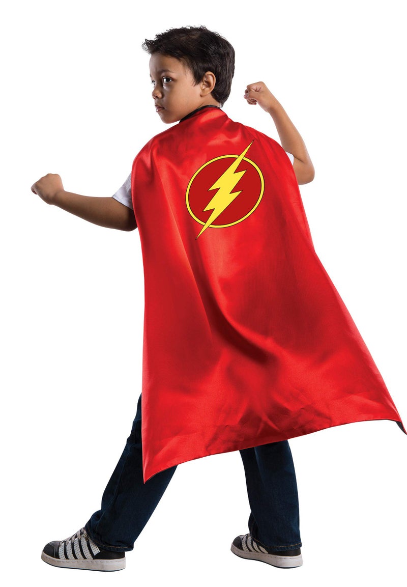 Sage Square Marvel Legendary "Cape" of you Superhero for Costume Parties, Cosplay and Dress Up for Kids (Age 3-10 Years) (Flash) - Image 1