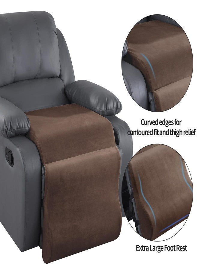 HOMBYS Foam Recliner Cushion with Leg Pillow for Elderly Large Square Seat Cushion Wave Shape Footrest for Armchairs Couch, Medium Thick & Supportive, Non-Slip Design, Coffee Color - Image 4