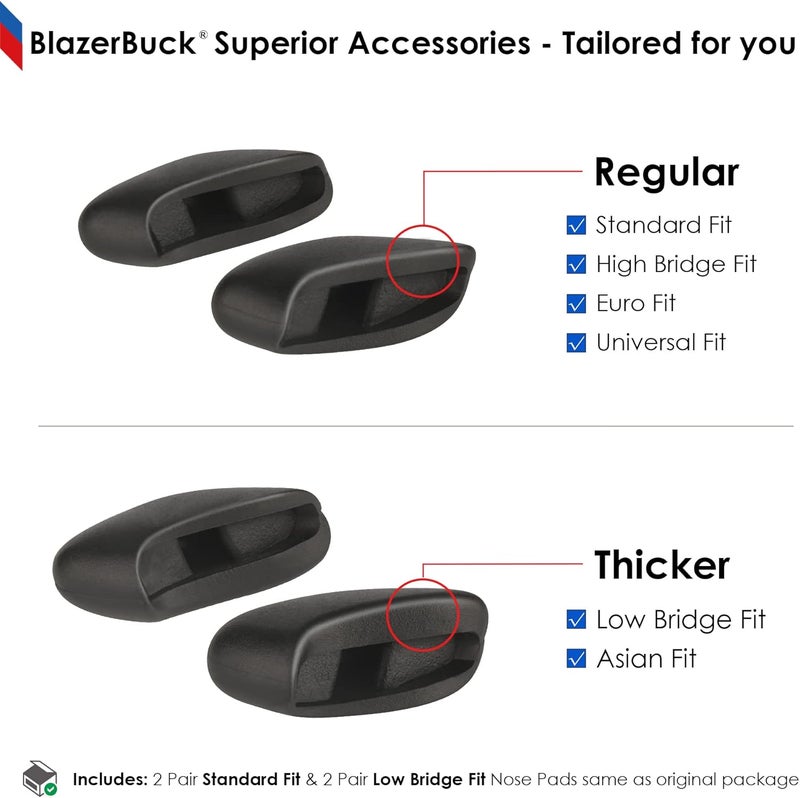 BLAZERBUCK Replacement Nose Pads Nose Piece for Oakley Flak 2.0/Flak 2.0 XL/Flak 2.0 Asian Fit/Flak XS/Flak XXS Sunglasses - Image 3