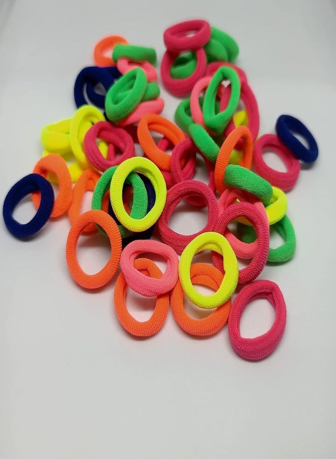 Hivata Mini Multicoloured Hair Rubber Pack of 48pc Baby Girl's Mini Elastic Soft Rubber Hair Bands Accessories Colorful Packs for Kids, Girls, Women Hairties Pony Grip Tight, Non-slippery, Stretchable - Image 2